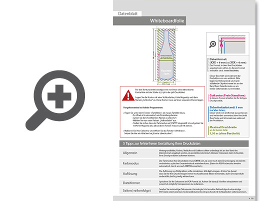 Product Bild hochwertige_whiteboard-folie_inkl__laminat_in_flasche-form_konturgeschnitten___einseitig_4_0-farbig_bedruckt